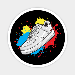 Force Retro White Sneaker Magnet